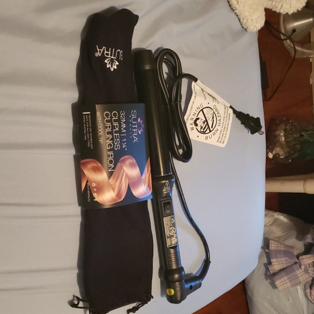 32mm clipless curling iron sutra beauty